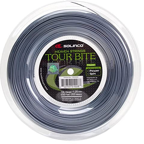 Solinco Tour Bite Tennis String Reel 656 ft / 200 m High-Performance Co-Polyester Monofilament for Extreme Power, Spin & Control, 16L