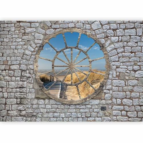 Fotomurale murando Carta da parati 300x210 cm TNT Murale alla moda Decorazione da Muro XXL Poster Gigante Design Carta per pareti City Citta New York Spiaggia d-A-0008-a-d