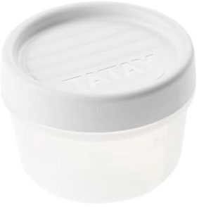 TATAY Food Storage, Airtight, 0.2L of Capacity, Screw Lid, BPA free, Suitable Microwave and Dishwasher, White. Measures: 8,5 x 8,5 x 6 cm