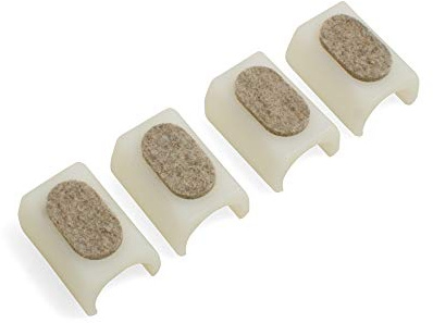Design61 Filzgleiter 4er Set für Freischwinger Stuhlgleiter Ø 24-25 mm Möbelgleiter mit geräuschdämpfender Filzgleitfläche