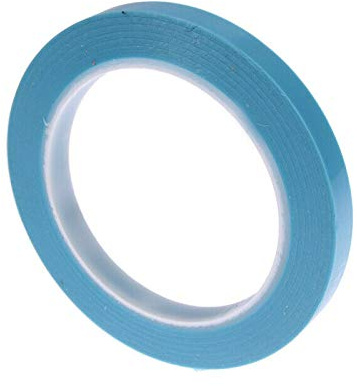 SENRISE Ruban de masquage en PVC haute résistance aux températures élevées, ruban de masquage fin pour voiture (25 mm x 33 m, bleu, 1 pièce)