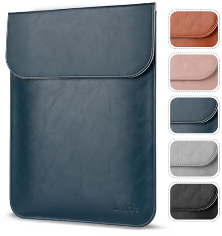 Allinside Funda portátil 13 para MacBook Neo, Air 13 y Pro 13 | Funda de cuero PU para MacBook Neo, Air 13 2018–2026 y Pro 13 2016–2022, Delgada y resistente al agua para viajes, Azul