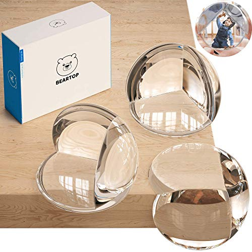 BEARTOP Eckenschutz Baby, Kantenschutz Gummi - Kristallklare, unauffällige Kantenschützer - Babysicherung - Rückstandslose Entfernung - Tesa Kleber