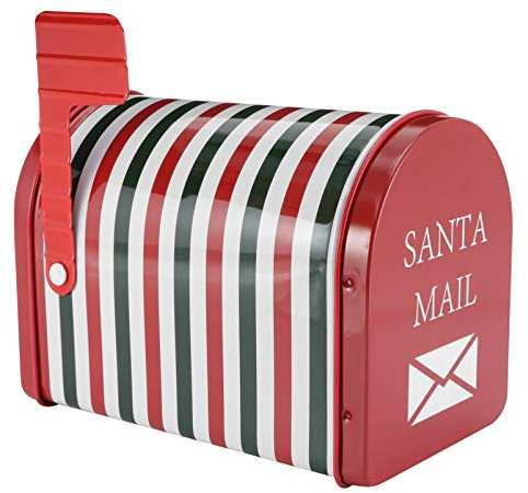DOITOOL Buzón De Metal Para Niños Juguete De Buzón De Hojalata Con Bandera Para Decoración Y Almacenamiento Caja De Regalo Versátil Para Dulces Y Cartas En Hogar Y Oficina