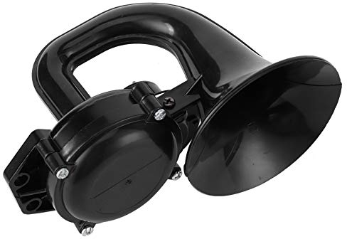 Fanfare Horn, Schwarz Fanfare 120dB Lufttrompete 12V / 24V Schneckenhorn 120dB Schneckenhorn Universal Schneckenhorn für LKW Auto
