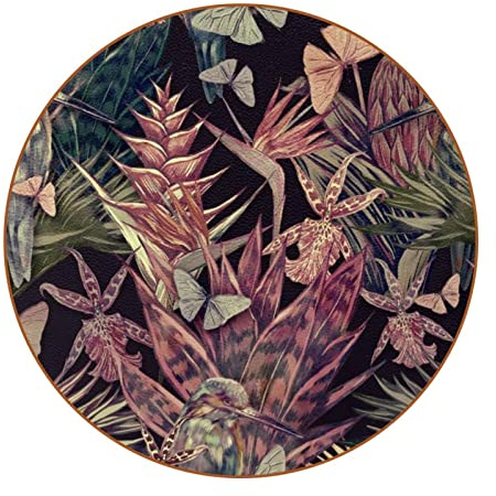 Lot de 6 dessous de verre pour boissons, motif cactus - Réutilisables au bureau, dans la cuisine, le bar - 10,9 cm