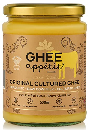 Ghee Appétit Original Cultured Ghee 500ml I Raw Milk Butter Ghee I Grass Fed Ghee Butter I Ayurveda Ghee I Artisan Ghee