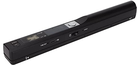 Annadue Tragbarer Dokumentenscanner, Handscanner, 300/600/900 DPI A4 Dokumenten Bild Text Fotoscanner, PDF/JPG Format, für Windows, für Vista, für OS, für Android.(Schwarz)
