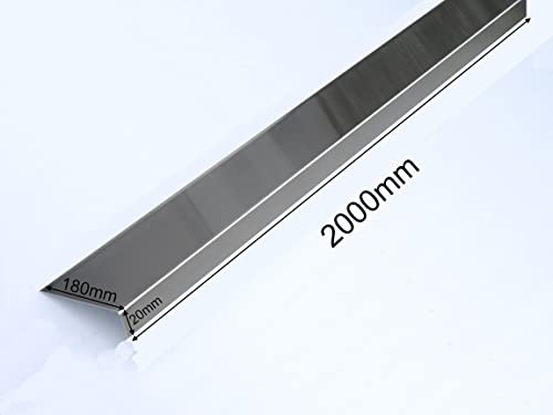 Alu Winkelblech 180x20 mm x 2000mm Kantblech Winkel 90° Alu L-Winkel in vielen Maßen Alu Blank Natur Fassaden Verkleidung Dach Wand Abdichtung Mauer Abdeckung (180mm x 20mm x 2.000mm)