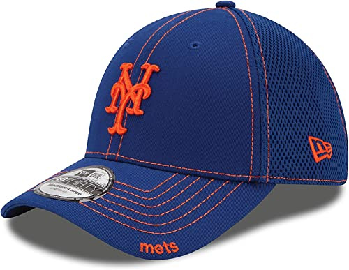 New Era MLB Neo 2 39thirty Stretch-Fit-Kappe für Erwachsene, Unisex, New York Mets, M-L