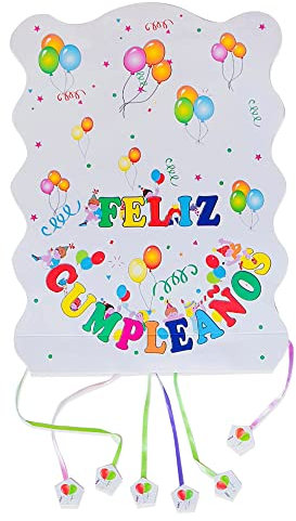 Detalles Cumpleaños Infantiles, Piñata Con Globos de Colores Para Niños