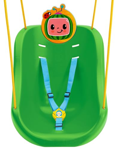 CoComelon 2-in-1 Outdoor Swing by Delta Children – for Babies and Toddlers – Full Bucket Seat