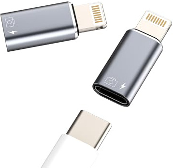 OTG Audio USB C Female auf Lightning Stecker Adapter(2 Stück) für Apple MFI Certified für iPad Ladekabel Charger Klinke Buchse für Type-c Tastatur Anschluss 3.0 Sichern Backup für iPhone 14 2Pack