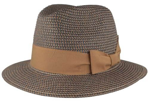 Breiter Chapeau de paille Bogart - Chapeau d'été - Chapeau de soleil - 100 % papier - Pliable - Particulièrement léger - Flexible - Doux pour la peau - Confortable, XL