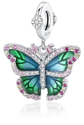 Alstiva Tiere Hase Vierblättriges Kleeblatt 925 Sterling Silber 5A Zirkonia Charm Anhänger für Armband Charm Bead Pendant für Europäische Armbänder Halsketten Schmuck Geschenk für Damen