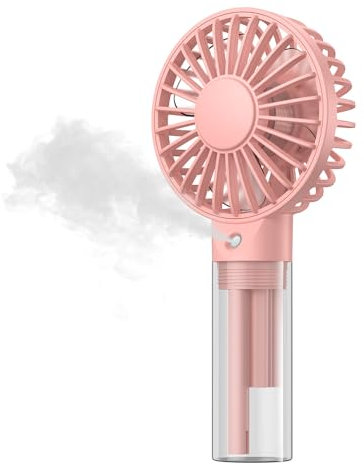 TOPK Tragbarer Handventilator, wiederaufladbar, batteriebetrieben, Wassersprühnebel, kleiner persönlicher Handventilator für Reisen, Heimbüro, Camping, Outdoor