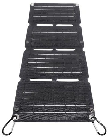 40W Foldable Solar Panel Charger, High Efficiency Monocrystalline Fast Charging Lightweight Portable Design for Phones Power Banks Tablets Camping Hiking