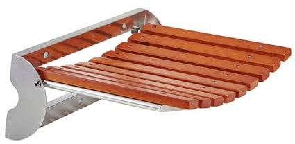 Klappstühle zur Wandmontage,Duschklappsitz Wandmontage Holz Duschsitz Klappbar Klappsitz Dusche bis 100kg Badestuhl Duschhocker-Badhocker Hocker Duschstuhl für Senioren