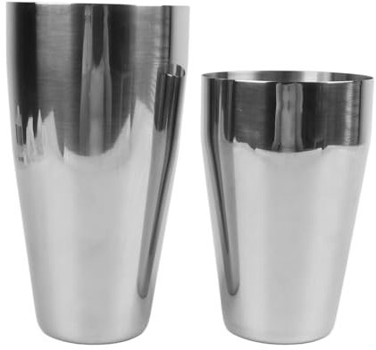 Cocktail Shaker Set, Pro Bar Shaker Boston Shaker Set, Rostfritt Stål Viktade Shaker Burkar, Metal Martini Shaker Drink Mixer, 2 Lager Shaking Metal Burkar för Bartender