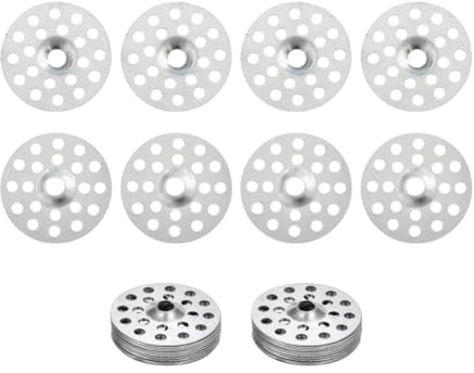 100 Pcs 1 Inch Metal Plaster Repair Washers Drywall Repair Washers Profile Flat Wall Washer Plaster Buttons for Wall Ceiling Hole Fixing