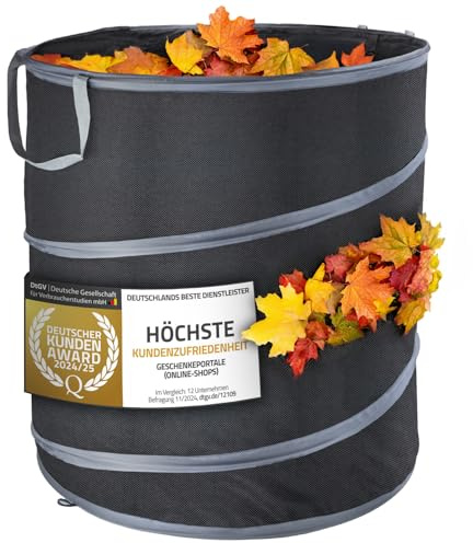 Garten-Abfallsack Selbststehend & robust; Pop-Up Gartensäcke, Laubsack für Grünschnitt, Rasenschnitt & Gartenabfälle (XL)