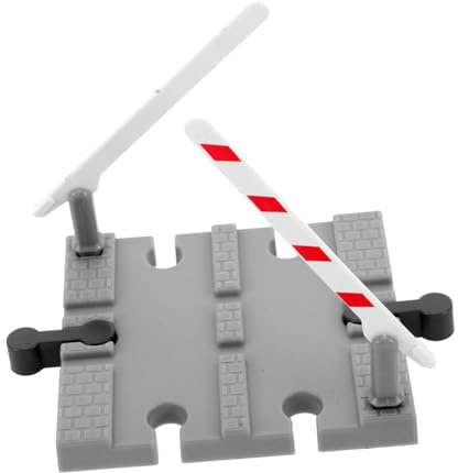 FUNOMOCYA Train Road Block Track Railing Barrier Model Plastic Railway Accessory Educational Pretend Play for Safe Rounded Edges DIY Train Scene Building