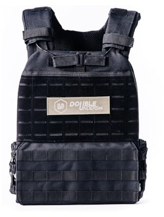 DoubleUnders Gewichtsweste 9KG für Calisthenics, Krafttraining & Crossfit - Weight Vest - Fitness Gewichtsweste - Schwarz