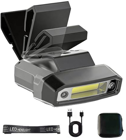 Générique Lumières à clip pour casquette - Lampe torche rechargeable et réglable,Lampe LED à clip pour casque - Pour lecture, course à pied, jogging, randonnée, camping, pêche, escalade, cyclisme