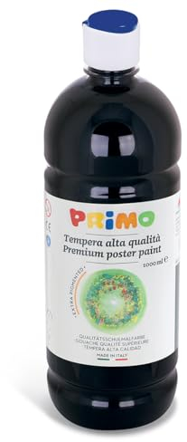 Primo 203TL1000800 Temperafarbe, 1000 ml, schwarz