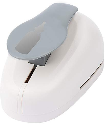 Ideen mit Herz Jumbo-Stanzer, Nuckelflasche, Motivgröße: 2,5cm x 7,2cm | Motiv-Locher für Papier | Geschenkanhänger & Aufleger basteln | Karten für Geburt, Taufe, Baby | extra groß