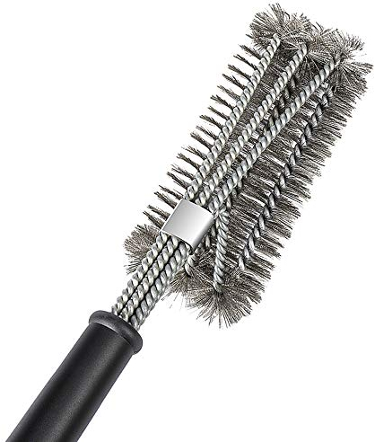 Ayvicco Perfect BBQ Grill Brush, 18 Grill Brush - Stainless Steel Brush w/Wire Bristles 3-in-1 Grill Cleaner Provides Effortless Cleaning, Great Grill Accessories Grill Cooking Grates
