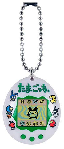 Bandai Tamagotchi Original Japanese Logo Shell | Tamagotchi Original Cyber Pet 90s Adults and Kids Toy with Chain | Retro Virtual Pets are Great Boys and Girls Toys or Gifts for Ages 8+