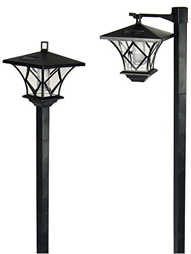 Taylor & Brown 59 Solar Hanging Lamp/Post Lights, Outdoor Solar Powered Vintage Street Lights Waterproof Decorative Lamp for Garden, Lawn, Pathway, Driveway, Front/Back Door (1 Pack)