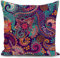 Cushion Cover Boho Purple Bohemian Mandala Paisley Hippie Decor Abstract Flower Pillow Cover for Home Livingroom Couch Bed Sofa Decorate 18x18 45x45cm