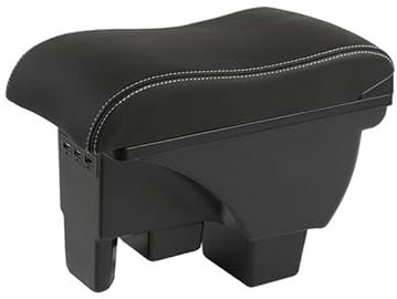 EVURU Center Console Armrest For V&W Polo 2019-2022 armrest box accessories car armrest with usb one piece strorage box car-styling center console (Color : B-black white 3 usb)