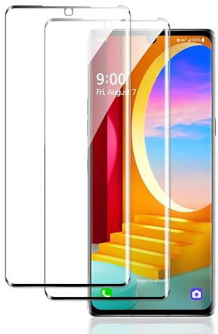 AYWLPP Protector de Pantalla LG Velvet/LG G9 Accesorios, 2 Piezas Vidrio Cristal Templado, 3D Cobertura Completa, Dureza 9H, Anti-Rasguños, Alta Definición, HD Protección Film
