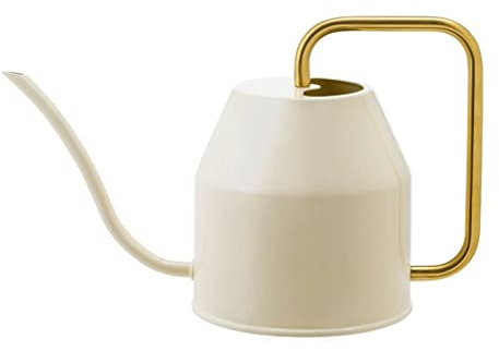 Regadera Tanque De Riego Metálico, Tanque De Riego, Tanque De Riego De Plantas, Caño Largo, Olla De Riego Europeo, Herramienta De Jardinería (Blanco) Regadera para Exterior(B)