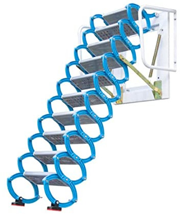 Scala Telescopica A Soppalco Scale A Parete per Interni Scala Telescopica per Soffitta Familiare per Uso Domestico Scala Telescopica Invisibile Addensata