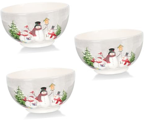 Alipis 3 Pz Scodella Per La Cena Ciotola Di Cereali Natalizi Ciotola Festiva Zuppiera Gelato Ciotola Di Zuppa Pho Ciotola Per Zuppa Di Uso Quotidiano Ciotole Da Cucina Ceramica