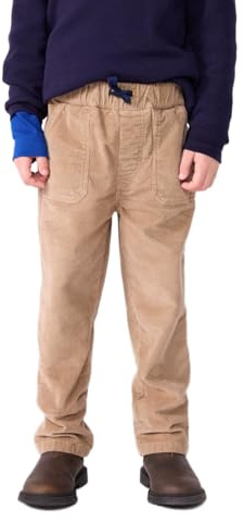 Petit Bateau Pantaloni Dritti per Bambini in Velluto Tinta Unita, Roccia Chiara, 12 Anni