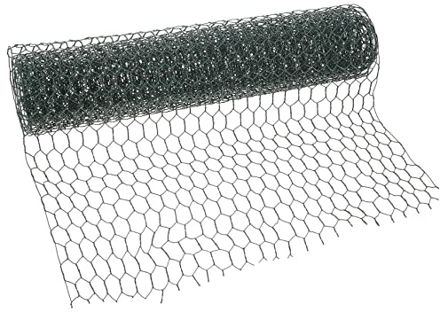 POPETPOP Treillis Métallique Hexagonal Galvanisé Vert Robuste Petits Mailles pour Filet de Clôture de Jardin Adapté aux Travaux Manuels et Projets Extérieurs