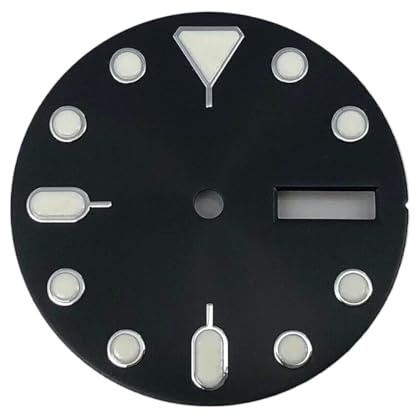 1 pieza de reloj luminoso con esfera de 28,5 mm, movimiento mecánico automático NH36(05)