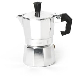 Excelsa Chicco Moka Caffettiera in Alluminio, 3 Tazze, per Gas, Piastra Elettrica e Vetroceramica, senza scatola