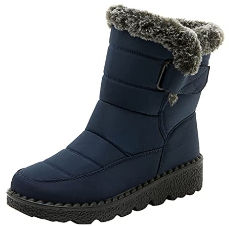 cfpqv Stivali invernali da donna impermeabili, stivali invernali, stivali da neve, stivali imbottiti, stivali termici, stivali caldi, stivali da lavoro, stivali corti, antiscivolo, stivali da donna