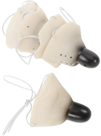 FOYTOKI Faux Nez de Souris et Accessoires de Fête D'anniversaire en Vinyle Réalistes Lot de 5 Costume de Mardi Gras Confortable pour Garçon et Filles