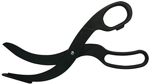Fackelmann Pizzaschere, Pizzaschneider aus Kunststoff, Schere für beschichtete Bleche und Pfannen (Farbe: Schwarz), Menge: 1 Stück