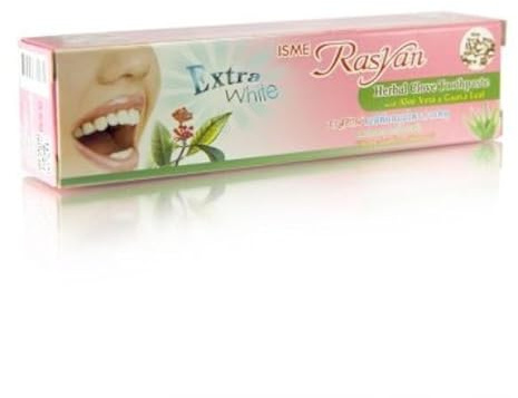 ISME Rasyan Dentifrice Herbal Clove Extra White avec Aloe Vera et Feuille de Goyave 100 g