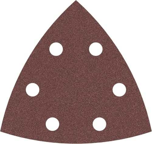 Bosch Professional 5 Stück Schleifpapier F460 Best for Wood and Paint (für Holz und Farbe, Körnung G180, 93 x 93 mm, Zubehör Deltaschleifer)