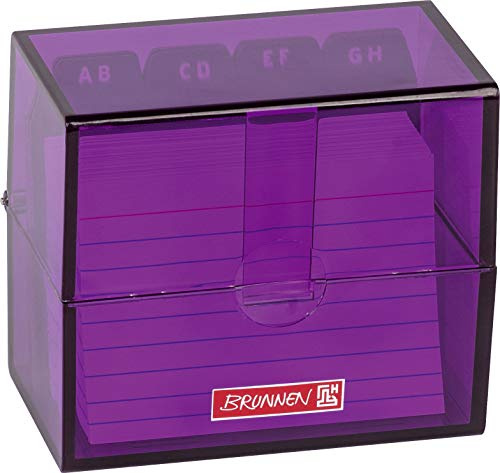 BRUNNEN 102058060 Karteikasten - Colour Code, Maße 8,5 x 7,5 x 4,8 cm - purple