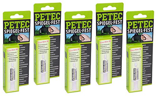 PETEC Rückspiegel Klebeset 93800 SPIEGELFEST Klebe Set 5 Stück Spiegel Fest
